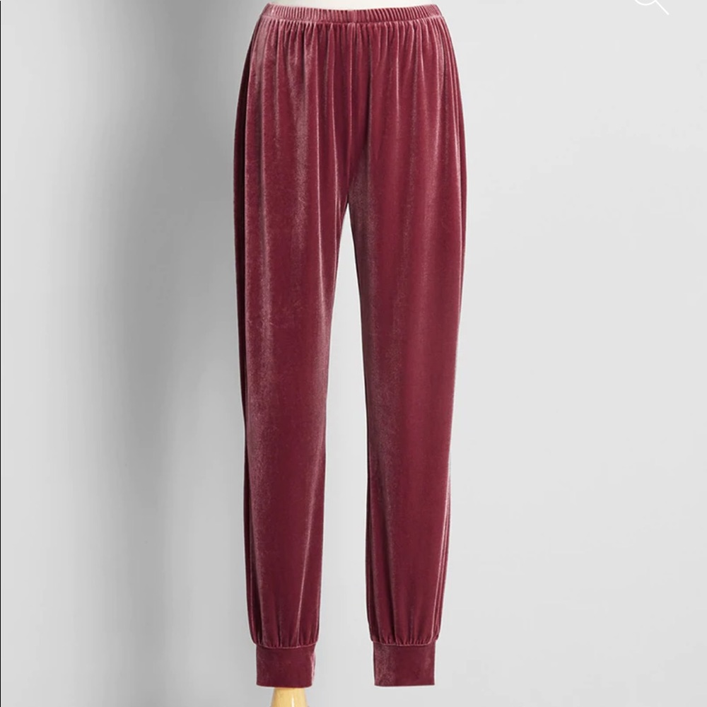 NWT: Modcloth Touch and Go Velour Joggers